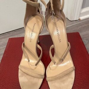Tamara Mellon Beige Strappy Heels